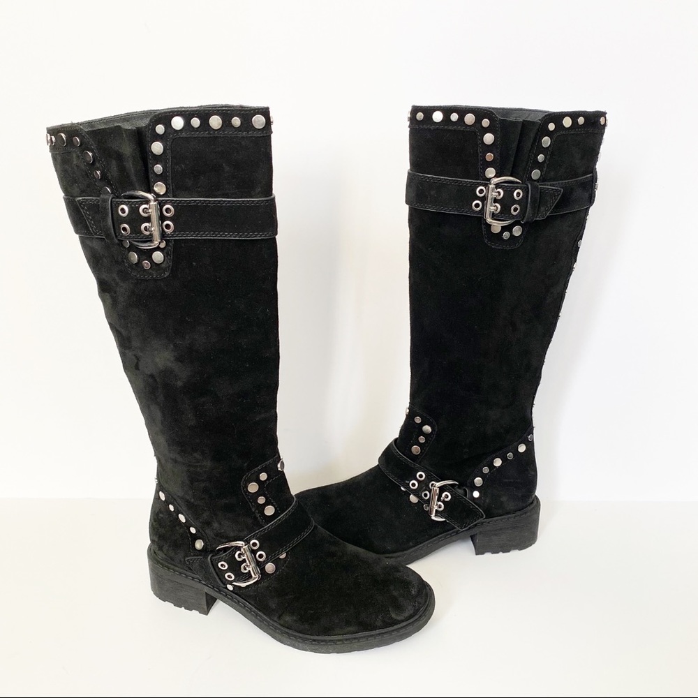 Sam Edelman Deryn Knee High Studded Black Boot 6.5